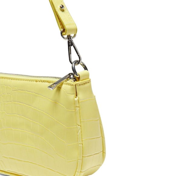 ONLY Croc-Effect Baguette Bag - Yellow - Picture 4 of 6